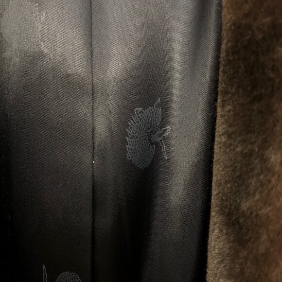 Vintage Princeton's O'llegro Faux Fur Coat, Black and Brown - Picture 4 of 7